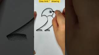 Draw a Bird 🐦 handdrawing ytshorts shorts [upl. by Aryc]