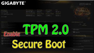 Gigabyte TPM amp Secure Boot Enable [upl. by Yeroc]