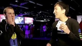 DoubleLift explains his name and does a magic card trick with SaintVicious [upl. by Ajat965]