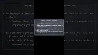 Imperative vs Declarative programming [upl. by Gladys]