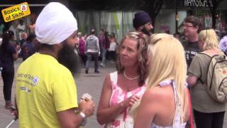 2 English Women find Sikhi amazing  Nottingham Street Parchar 2 [upl. by Notanhoj829]