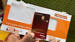 ICICI Bank Credit Card Unboxing  ICICI Coral RuPay Credit Card  Platinum Credit Card  ICICI Bank [upl. by Lanette]