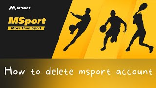 How to delete Msport Account [upl. by Yenatirb876]