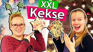 XXL KEKSE CHALLENGE Wer gewinnt die beste Deko amp verschönert leckere Plätzchen Eva vs Kathi [upl. by Eslud]