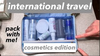 Pack with Me  Packing Cosmetics for Air Travel in a Carry On  This or That [upl. by Franek]