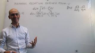 Maxwell relation derived from Internal Energy [upl. by Housen]