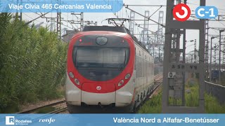 Viajando en una Civia de Rodalies de Catalunya de ValènciaNord a AlfafarBenetusser [upl. by Jena557]