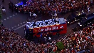 Euro 2024 winners Spain parade through Madrid 🏆 [upl. by Broucek]