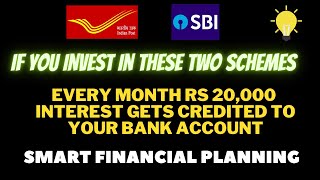 Rs20000 Monthly Income Lumpsum Investment I Post office Monthly Income I SBI SWP plan 2024 [upl. by Nannerb]