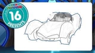 PJ Masks Creation 16  Dot to dot vehicle fun new 2017 [upl. by Doane]