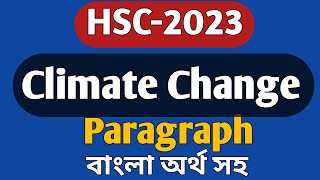 HSC2023  Climate Change Paragraph [upl. by Annoyik]