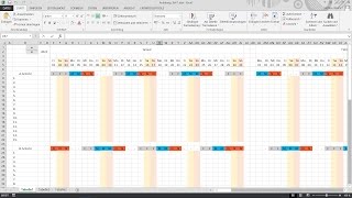 Excel Schichtplan erstellen Teil3 Bedingte Formatierung WE Schichten [upl. by Seedman]