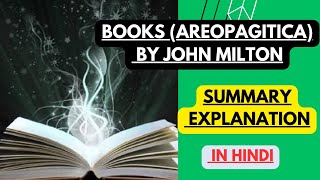 Books Areopagitica by John Milton  Summary Explanation in Hindi [upl. by Ydnic163]