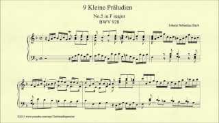 Bach Prelude in F major BWV 928 Piano [upl. by Simson]