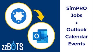 How to Sync simPRO Jobs over to Microsoft Outlook Calendar Events  zzBots [upl. by Winfield]