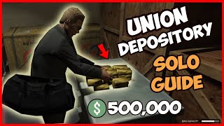 EASY 500000 Union Depository Heist Contract SOLO GUIDE  Make Millions  GTA 5 Online [upl. by Rechaba517]