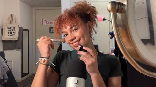 ASMR makeup get ready with me 💋 lots of rambles makeup sounds mouth sounds finger flutters [upl. by Lleval]