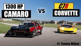 Can a 1300hp Time Attack Camaro BEAT the C7R Corvette [upl. by Imorej]