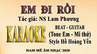 EM ĐI RỒI Lam Phương Karaoke tone nữ [upl. by Attenehs212]