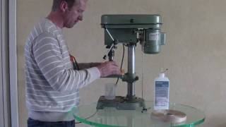 How to drill acrylic round hole with mill drill  RundlochFräsbohrer [upl. by Nomzzaj880]