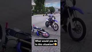 Yz450 smushes yz85 dirt bike rider mid wheelie😳🤣 bikelife dirtbike yz450f shorts fyp [upl. by Converse]