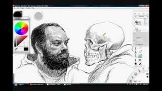 Pen and Ink Drawing Tutorial in Sketchbook Pro 6 [upl. by Claudius]