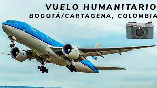 LLEGADA DE KLM EN EL BOEING B777206ER A COLOMBIA COMO VUELO HUMANITARIO  COVID19  SKBO  B777 [upl. by Fabe617]