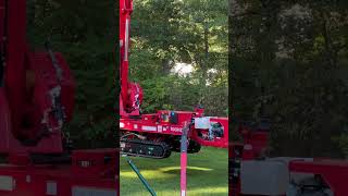 Tall pine trees  difficult backyard access  CMC Arbor Pro® 100HD aerial lift shorts treecare [upl. by Macegan]