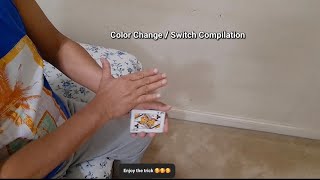 F21 Magic Trick 2210  Card Color Change  Switch Compilation magic [upl. by Arretal]