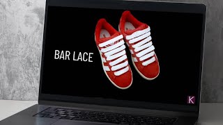 Il metodo più semplice per allacciare le adidas Campus 00s ➡️ BAR LACE [upl. by Oberg982]