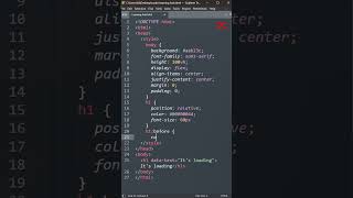 Its Loading  HTML CSS [upl. by Kcirdnekel777]