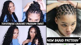 CROCHET PASSION TWIST TUTORIAL NEW BRAID PATTERN TOYOTRESS [upl. by Euqirne268]