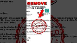 Remove stamp on your document tutorial shorts [upl. by Anasus]