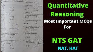 Quantitative Ability Most Important Questions  NTS GAT NAT HAT NAT  NTS GAT Preparation [upl. by Errot]