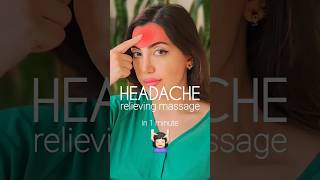 Headache Relieving Massage in 1 minute 💆🏻‍♀️😌 faceyoga massagetherapy healing naturaltreatment [upl. by Erdda173]