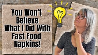 How To Turn Your Fast Food Napkins Into A Faux Rice Paper [upl. by Ahseik]