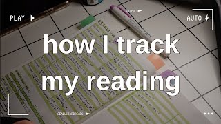 how i track my reading [upl. by Wailoo]