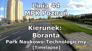 Linia 44144 MPK Poznań 1771 Kurpińskiego  Boranta PNTTIMELAPSE [upl. by Acinoryt]