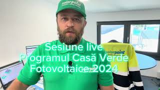 Invitatie  Sesiune Live Programul Casa Verde Fotovoltaice 2024 [upl. by Camala]