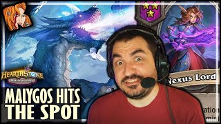 MALYGOS REALLY HITS THE SPOT  Hearthstone Battlegrounds [upl. by Nohtiek]