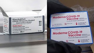 Comparing Pfizer Moderna COVID19 vaccines headtohead [upl. by Leikeze]