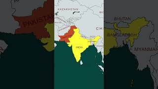 india and pakistan mapshorts map worldmaps country history [upl. by Sussi584]