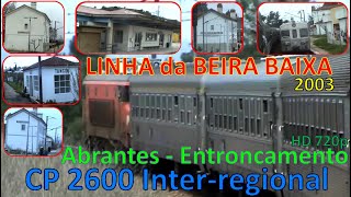 Locomotiva elétrica CP 2600 Alsthom Interregional Abrantes  Entroncamento em 2003 HD 720p [upl. by Sidran]