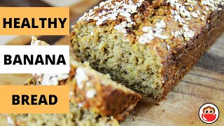 Oatmeal Banana Bread Healthy I Perfectly Moist Oat Flour Banana Bread Recipe I RisingYeast [upl. by Llejk484]