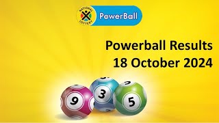 Powerball Results for 18 October 2024 [upl. by Sainana]