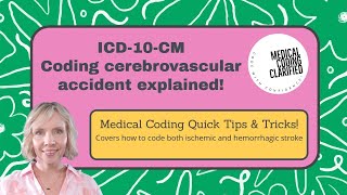 ICD 10 CM How to code cerebrovascular accident [upl. by Bathsheeb]