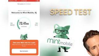 Mint Mobile Speed Test SIM Card Inside A TMobile HotSpot [upl. by Drusy]