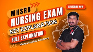 MHSRB Nursing Officer Exam 2024  Key Paper Explanation  Expert Analysis by NG Naik Sir  Nidhya [upl. by Eimmac261]