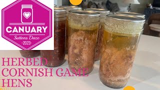 Pressure Canning Herbed Cornish Game Hens With Linda’s Pantry [upl. by Vinni579]