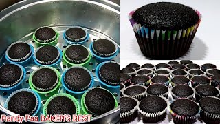 Steam Chocolate Moist Cupcake No Egg No Milk Without oven easy recipe [upl. by Sneve]